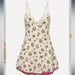 NWoT Frankie’s Bikinis Kenley Mini Dress Size Large Strawberry Print